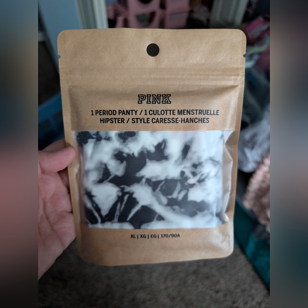 [NWT] VS Pink | black Tye Dye Period Panty Hipster